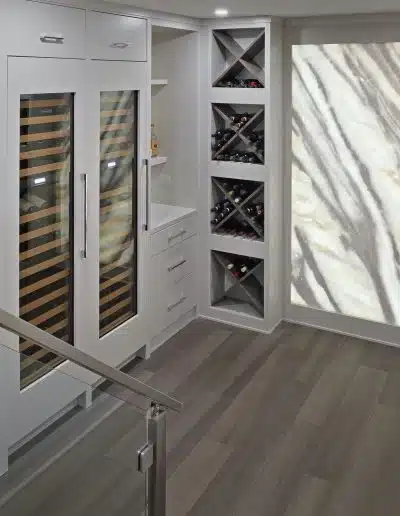 wine cellar with wine bottles