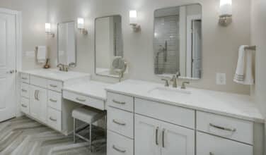 double vanity in owners ensuite with plenty of space for preparing for the day
