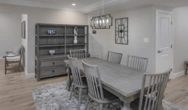 formal dining area in basement apartment