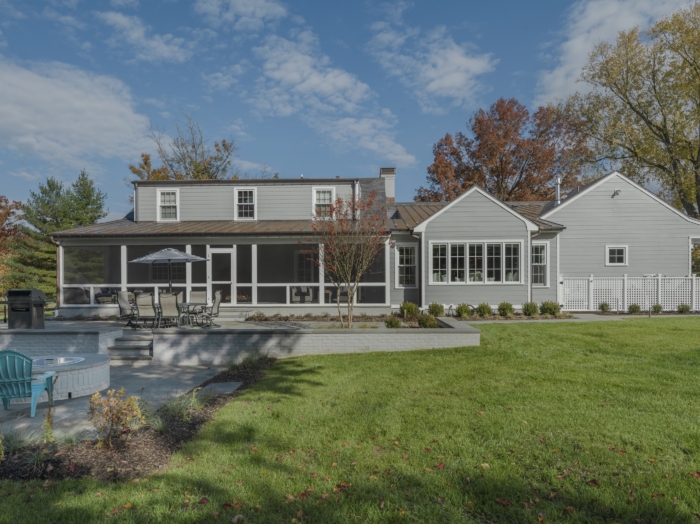 exterior rear view of cape cod exterior facade renovation