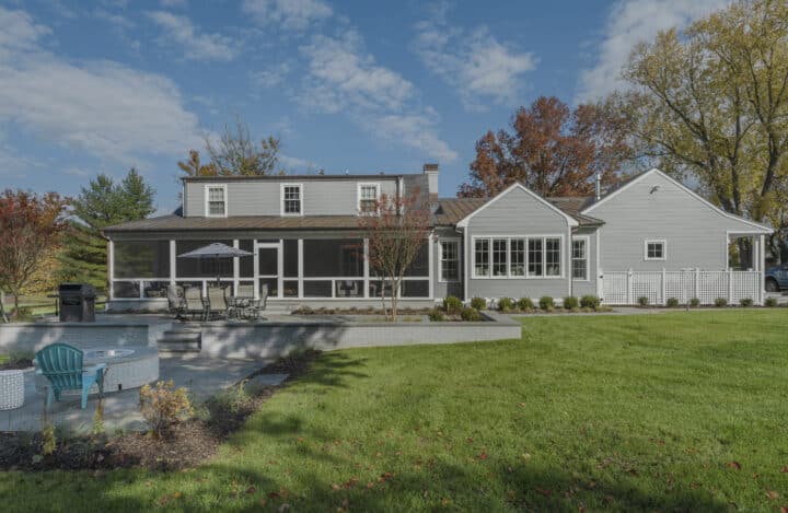 exterior rear view of cape cod exterior facade renovation