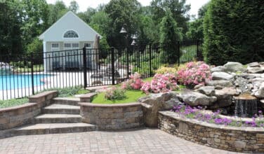 beautiful patio hardscaping