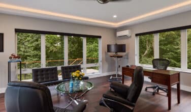 interior of ultra modern home office