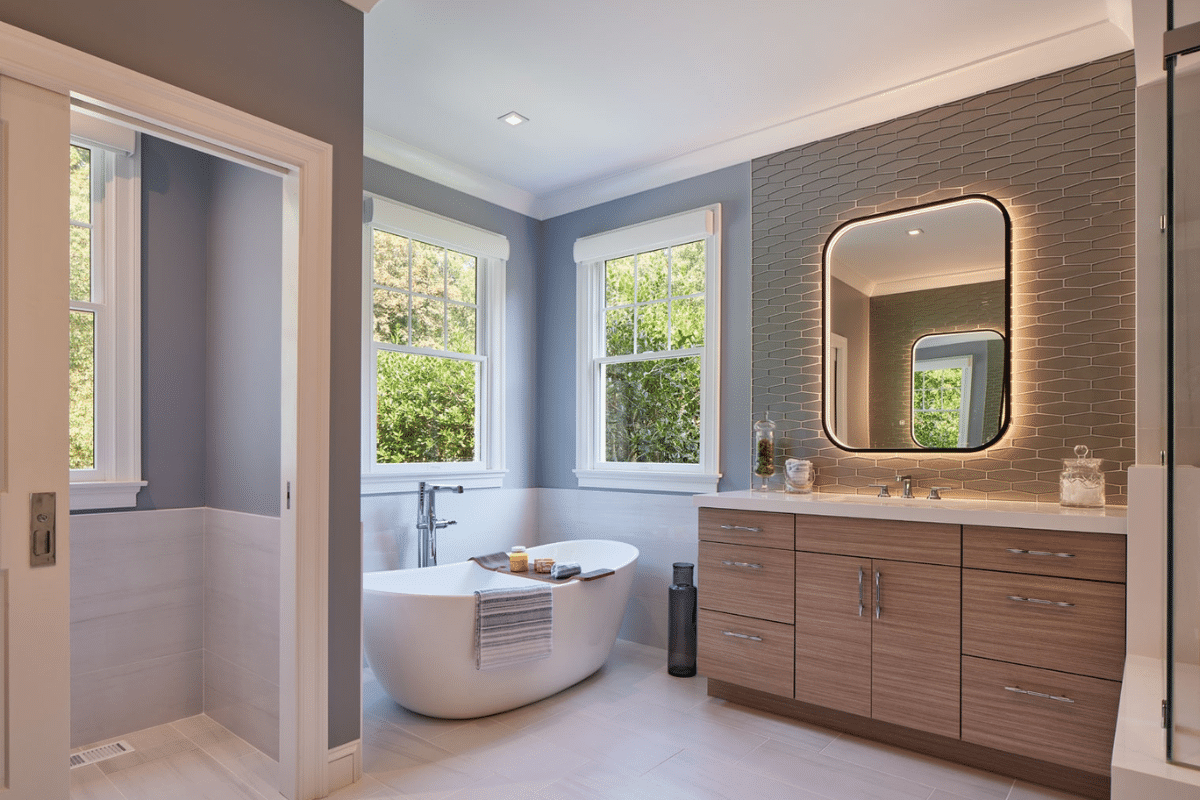 Open concept living with kitchen, dining and living areas