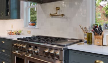 custom-made exhaust hood for historic kitchen remodel