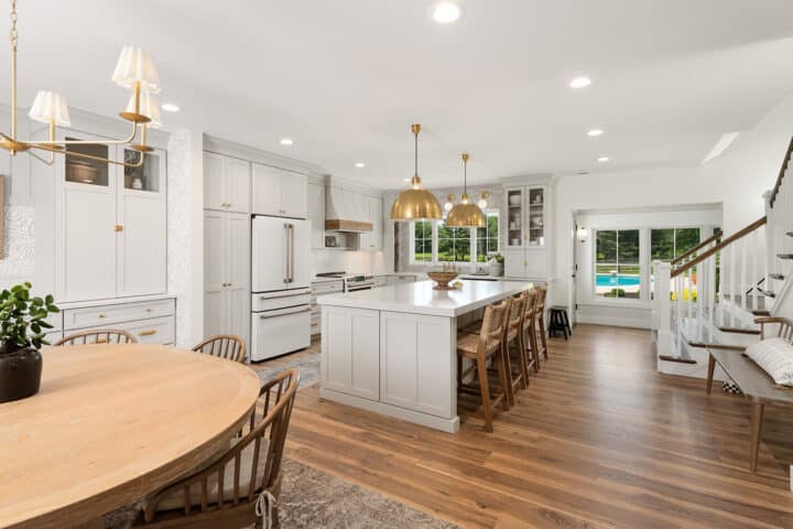 first floor interior remodel, family room addition, open floor plan, primary en suite